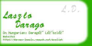 laszlo darago business card